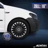 4 STK 16 Zoll Quantum Pro schwarz PETEX Radkappen Produktbild-Vorschau 2
