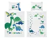 DETEXPOL Bambusové obliečky do postieľky Dinosaurus blue  Náhľad obrázku produktu 2