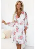 Vestido NUMOCO 388-3, estampado de flores de colores. Vista previa de la imagen del producto 5