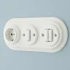 Prise rétro encastrée en porcelaine, interrupteur, triple, Voir les images du produit 5