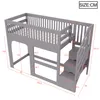 Flieks Etagenbett 90x200cm mit Led, Kinderbett Hausbett mit Produktbild-Vorschau 4