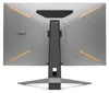 The back of a silver gaming monitor with a black stand and orange accent lights. Anteprima dell’immagine prodotto