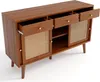 okwish Commode 120×40×78 cm, buffet avec 3 tiroirs et 3 Voir les images du produit 8