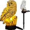 Two solar-powered owl garden lights on a white background. Náhled obrázku produktu