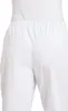 A close-up view of the waistband and upper part of white trousers. Produktbild-Vorschau