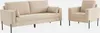 sweeek - Sessel mit Kord-Bezug und Metallfüßen - Beige Produktbild-Vorschau 4