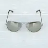 Pilotenbrille - Sonnenbrille - L - silber verspiegelt Produktbild-Vorschau 3