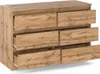 Kommode mit 6 Schubladen Wotan Eiche 100x33,5x71,5 Produktbild-Vorschau 2