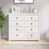 vidaXL Boční skříňka bílá 100x40x90 cm Borovicový masiv Náhled obrázku produktu 1