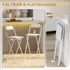 HOMCOM Barhocker 2er Set, Klappbar Barstuhl mit Produktbild-Vorschau 4