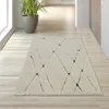 Flauschiger Teppich creme Rauten in schwarz Größe - 80 x Produktbild-Vorschau 2