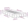 Rám postele bílý 75 x 190 cm kompozitní dřevo Náhled obrázku produktu 9