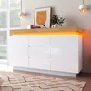 Sweiko Kommode, Hochglanz Sideboard mit 2 Türen und 3 Produktbild-Vorschau 18
