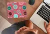 MuchoWow® Mauspad Mousepad Uhr - Rosa - Muster - Sterne Produktbild-Vorschau 3