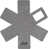A gray felt pot protector with a star-like shape and a rectangular cutout. Anteprima dell’immagine prodotto