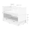 Baby-Delux Babybett Gitterbett Kinderbett Jack 2in1 140x70 Produktbild-Vorschau 6