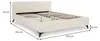 Polsterbett LAVORO Einzelbett 140x200, cremeweiß - Bett mit Produktbild-Vorschau 6
