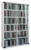 Holz CD DVD Stand Regal Roma Glastür Produktbild-Vorschau 1
