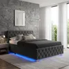 tectake® Polsterbett Daytona in Samtoptik mit Steppmuster Produktbild-Vorschau 9