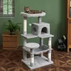 Arbre à chat haut, 5 niveaux, 143 cm, avec maisonnette, Voir les images du produit 2
