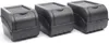 Three black storage containers are arranged in a row on a white background. Produktbild-Vorschau
