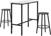 HOMCOM Bartisch mit Barhocker Set, 3-TLG. Bartisch Set, Produktbild-Vorschau 1