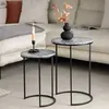 Elegantes Beistelltisch 2er Set MARMO 55cm Produktbild-Vorschau 1