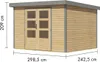 Karibu Gartenhaus Hybridhaus Metall Jupiter 5 naturbelassen Produktbild-Vorschau 3