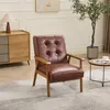 okwish Sofastuhl mit Nussbaum-farbenen Armlehnen, Sessel Produktbild-Vorschau 3
