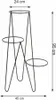 Blumenständer, Dreifaches Blumenbeet Modern Metall, Loft, Produktbild-Vorschau 3