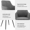 set di 4 sedie da pranzo con braccioli, rivestite in Anteprima dell’immagine prodotto 6