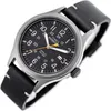 A close-up shot of a Timex Expedition watch with a black leather strap. Produktbild-Vorschau