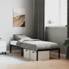 vidaXL Cadre de lit en métal noir 75x190 cm Voir les images du produit 2