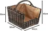 Kobolo Holztrage Holzkorb für Kaminholz - aus Rattan mit Produktbild-Vorschau 2