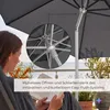 KETTLER  Easy Push Schirm Ø 270 cm, UPF 50+, silber/ Produktbild-Vorschau 9