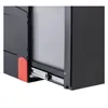 A close-up view of a black cabinet with a red handle and a metal drawer slide. Anteprima dell’immagine prodotto