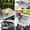 Cuisine de camping en aluminium 116 x 52 x 107 cm - noir Voir les images du produit 4