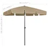 vidaXL Parasol plażowy taupe 200x125 cm Podgląd zdjęcia produktu 9