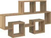 vidaXL Nástěnná police s poličkou Artisan dub 82 x 15 x 51 Náhled obrázku produktu 1