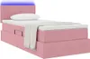 Bett mit Stauraum und LED mit Matratze Rosa 100 x 200 cm Produktbild-Vorschau 2
