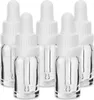 x5 Glasflasche klar 10 ml mit weißer Pipette Miniflasche Produktbild-Vorschau 1