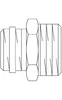 Oventrop Einschraubstutzen 1/2'' x 3/4'' konisch vernickelt Produktbild-Vorschau 2