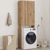 vidaXL Artisan dubová skrinka na práčku 64x25,5x190 cm Náhľad obrázku produktu 2