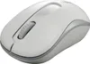 A white wireless optical mouse is shown from a slightly elevated side angle against a white background. Anteprima dell’immagine prodotto