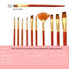 10pcs Paint Brushes Set Kit Artist Paintbrush Mehrere Produktbild-Vorschau 3