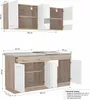 Homestyle4u Küche Küchenblock 160 cm Weiß Küchenzeile ohne Produktbild-Vorschau 3