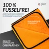 A product image featuring an orange microfiber cloth with text overlays. Anteprima dell’immagine prodotto