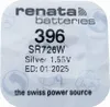 Renata 396 SR726W Batéria 1 55V Renata 396 SR726W watch Náhľad obrázku produktu 1