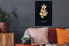 MuchoWow® MuchoWow® Gerahmtes Poster Zitat - Gold - Luxus Produktbild-Vorschau 2
