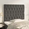 vidaXL Kopfteil Dunkelgrau 100 x 7 x 118/128 cm Samt Produktbild-Vorschau 2